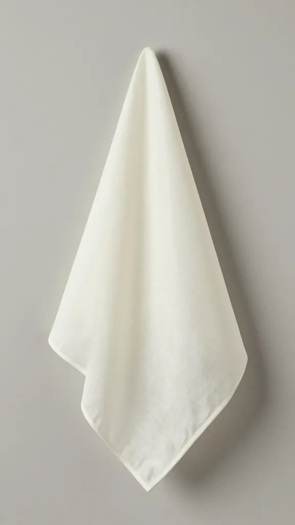 taffeta napkin sharp pleat against neutral backdrop
