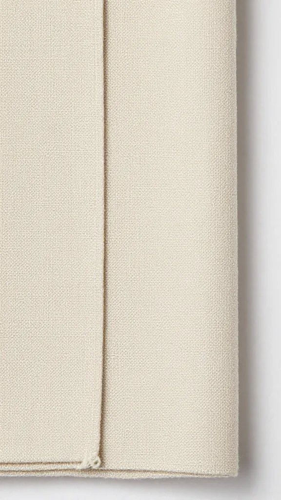 comparison of stiff linen napkin edge texture, extreme closeup