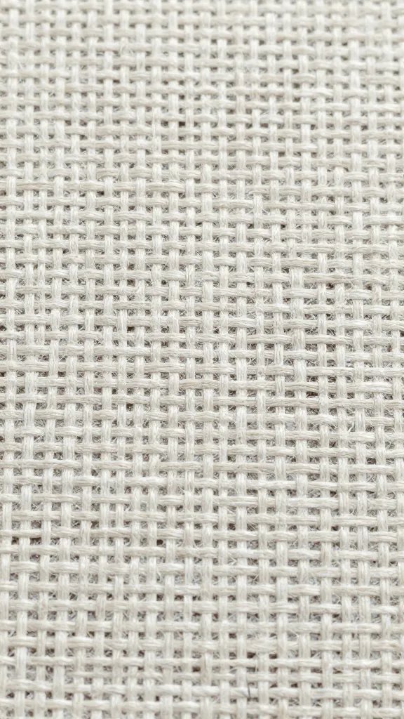 macro shot of cotton-linen blend weave showing natural slub