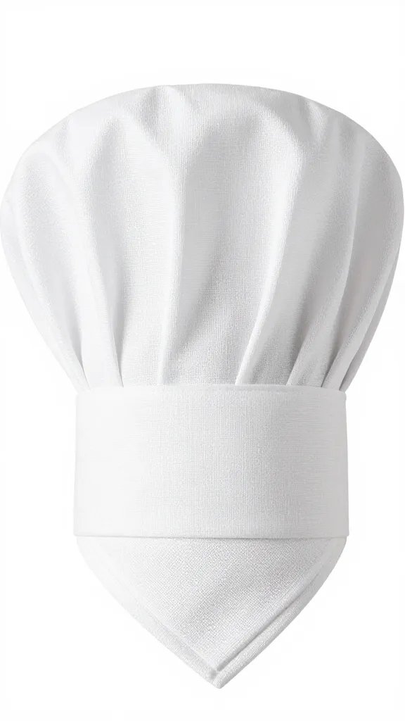 closeup of linen napkin mid-fold into chef’s hat