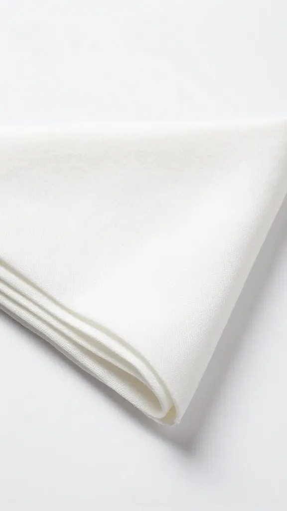 crisp mitered napkin corner after pressing