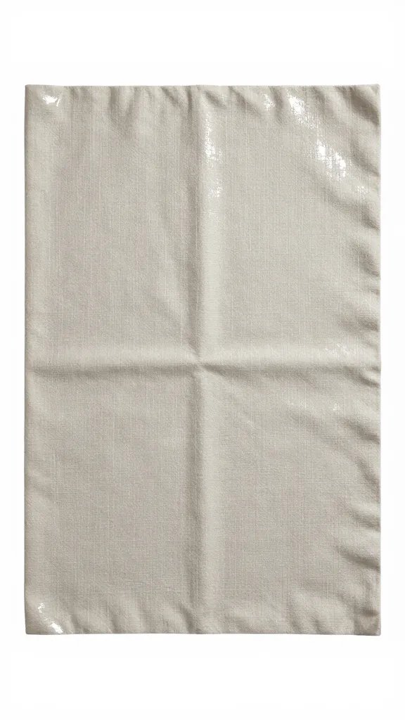 single linen placemat with visible steam sheen