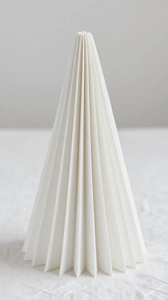 Closeup French Pleat napkin standing upright on blanket