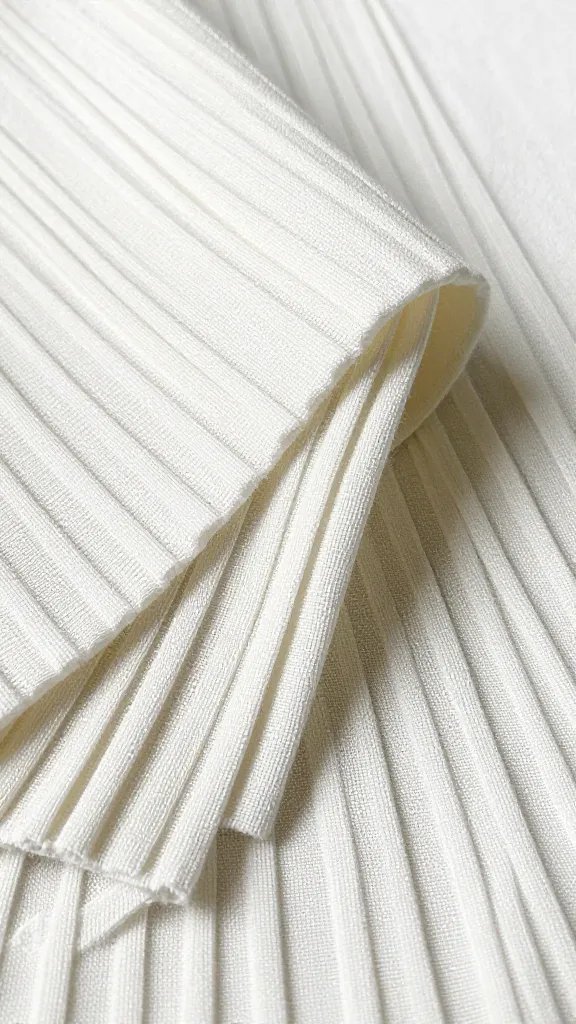 Closeup tuck detail of French Pleat napkin