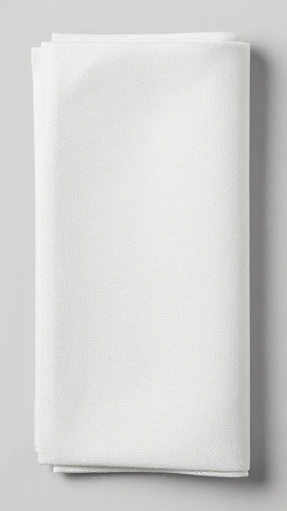 French Pleat napkin corner showing precise straight lines