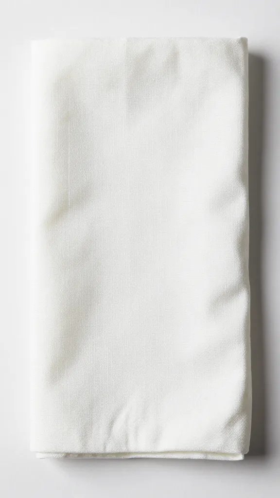 fluffed 20-inch rosette napkin with soft shadows