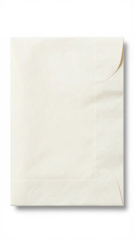 knife sealed under top flap of napkin envelope