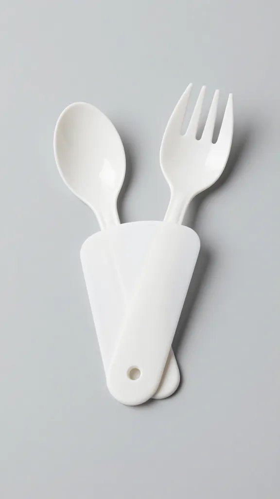 overlapping side flap preventing utensil slip