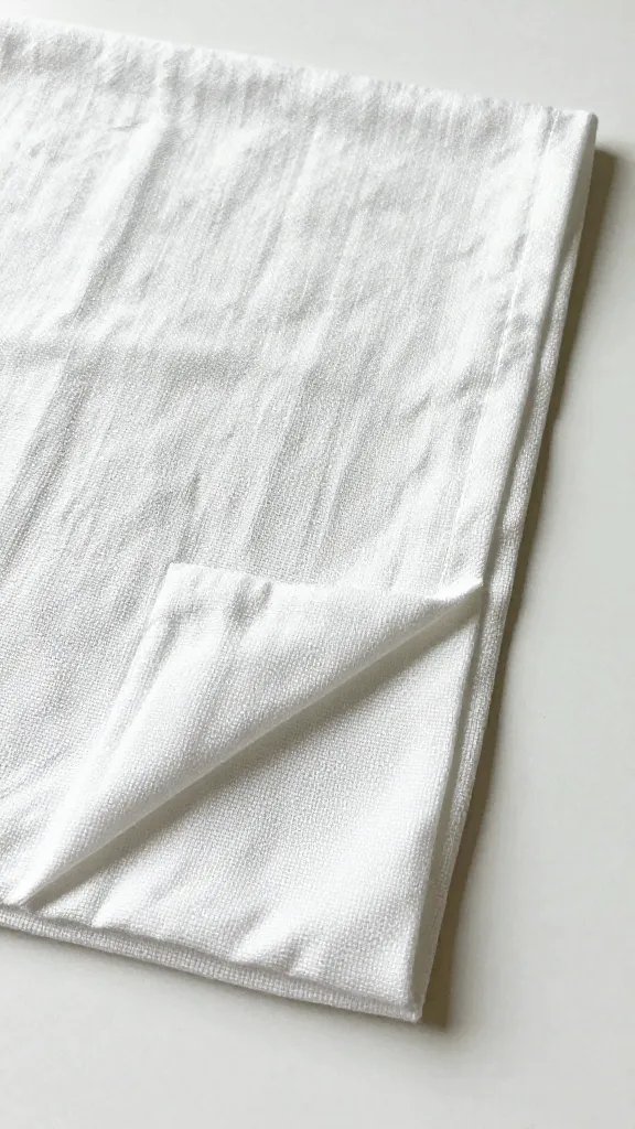 folded restored picnic cloth edge with crisp mitered corner