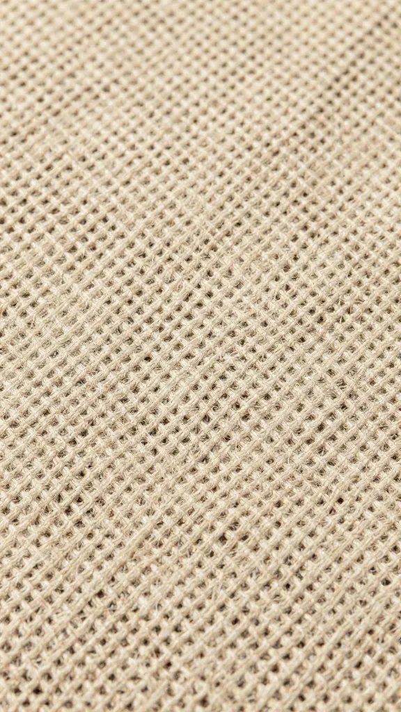closeup of organic cotton weave texture, natural light