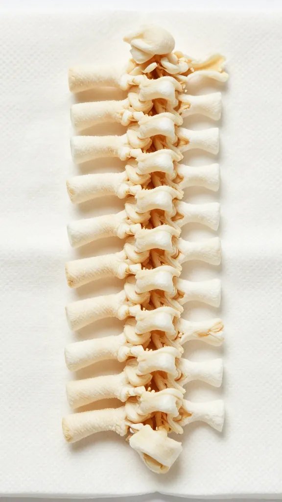 closeup of midline “spine” pinch on oatmeal cotton napkin