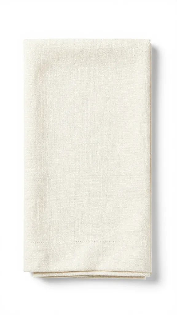 crisp linen napkin folded as basket liner corner