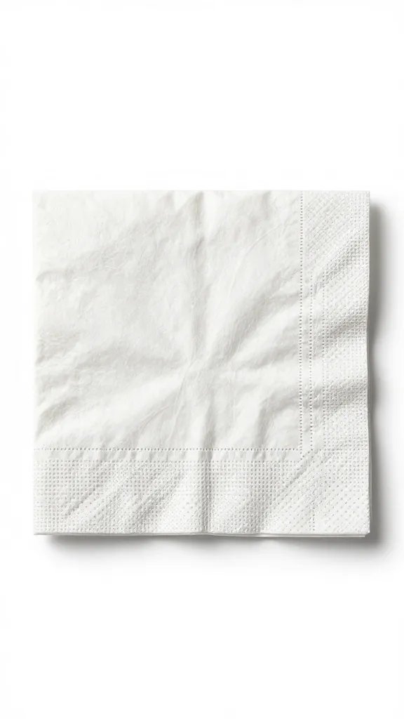 pressed dinner-size paper napkin french pleat fold