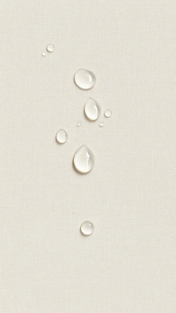 wine droplet beading on 200 gsm linen