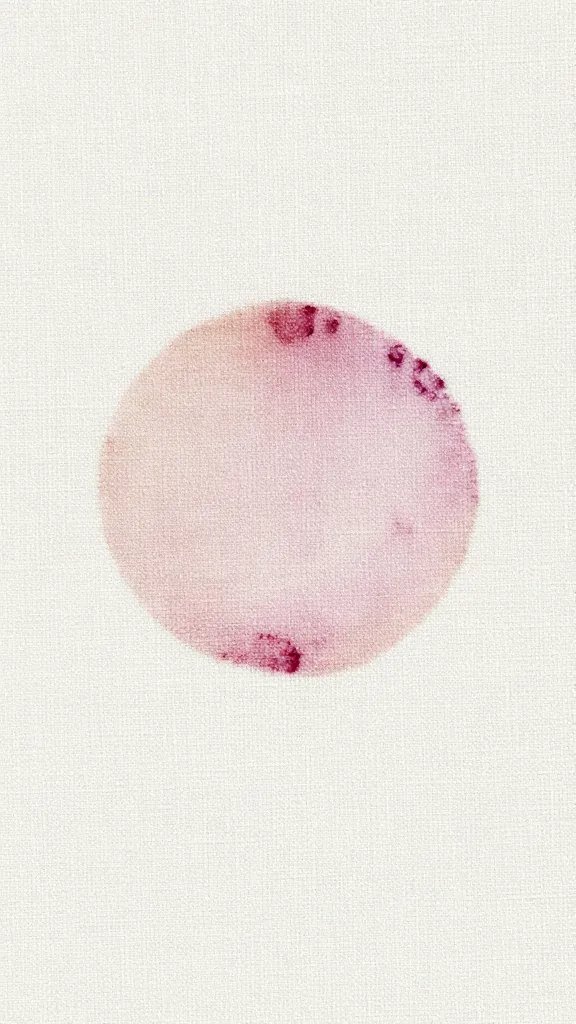faint wine stain soaking into 160 gsm linen