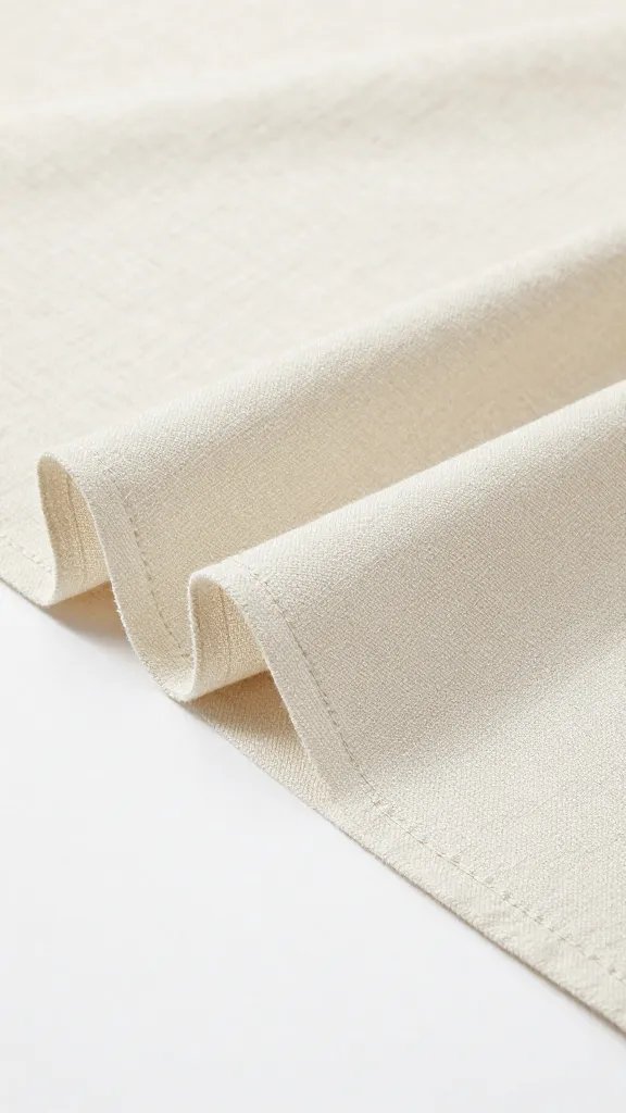 breeze-lifted linen edge, 160 gsm flutter detail