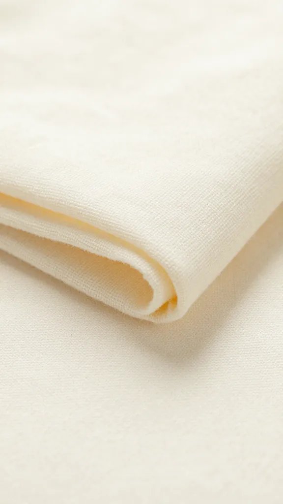 closeup of swan beak fold on cream cotton napkin