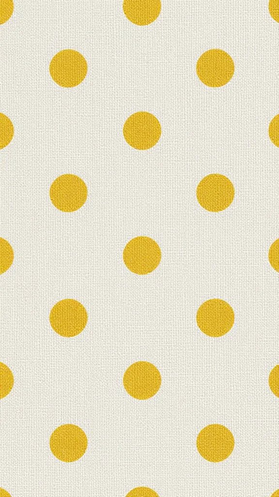 closeup of mustard dot on Belgian linen weave