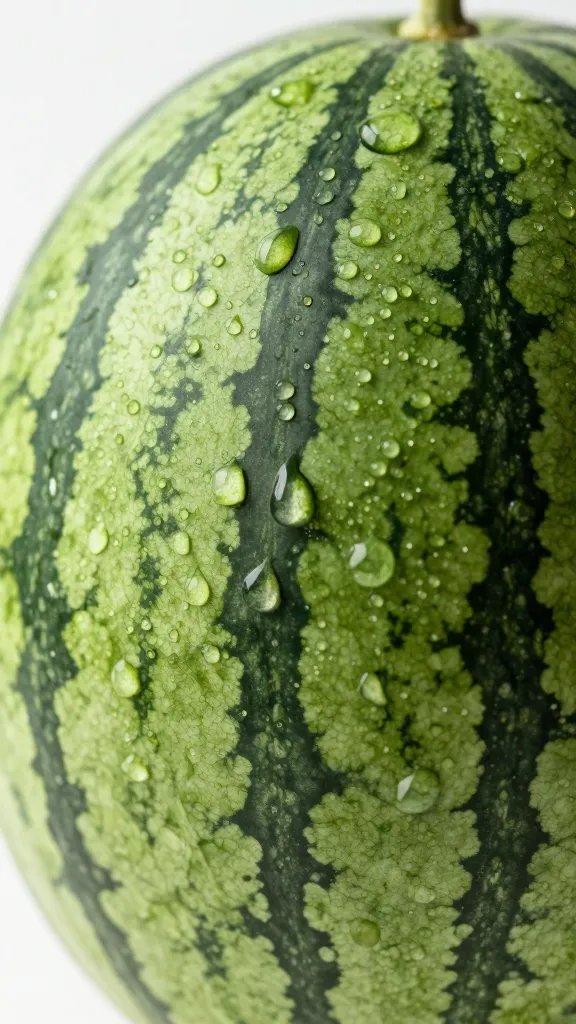 single watermelon droplet beading on organic cotton