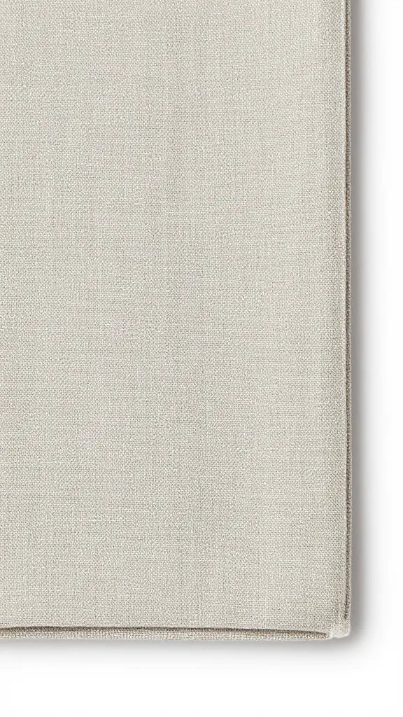 heathered linen napkin edge with subtle selvage grain
