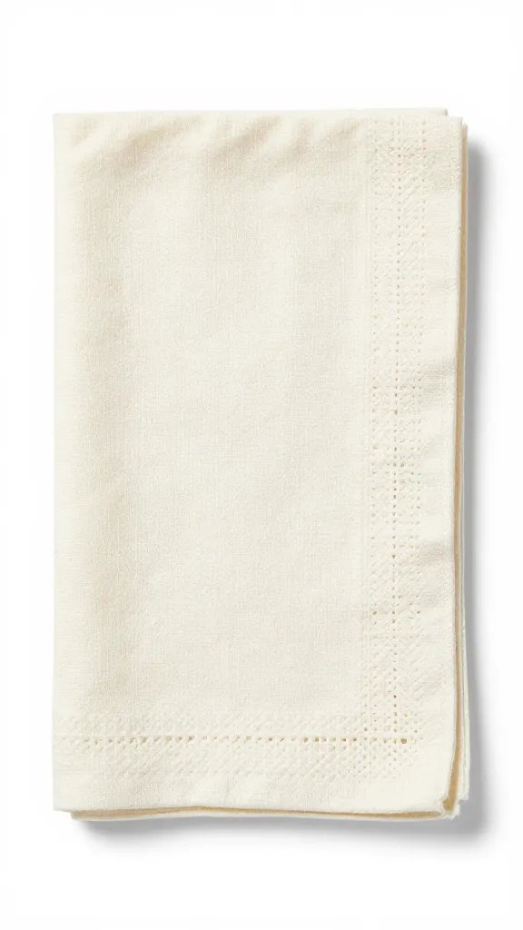 wash-worn organic cotton napkin showing softened fibers