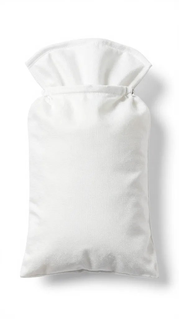 Insulated ice pack tucked in cloth pocket fold