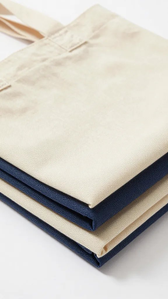 closeup of a compact picnic blanket folded neatly in a tote