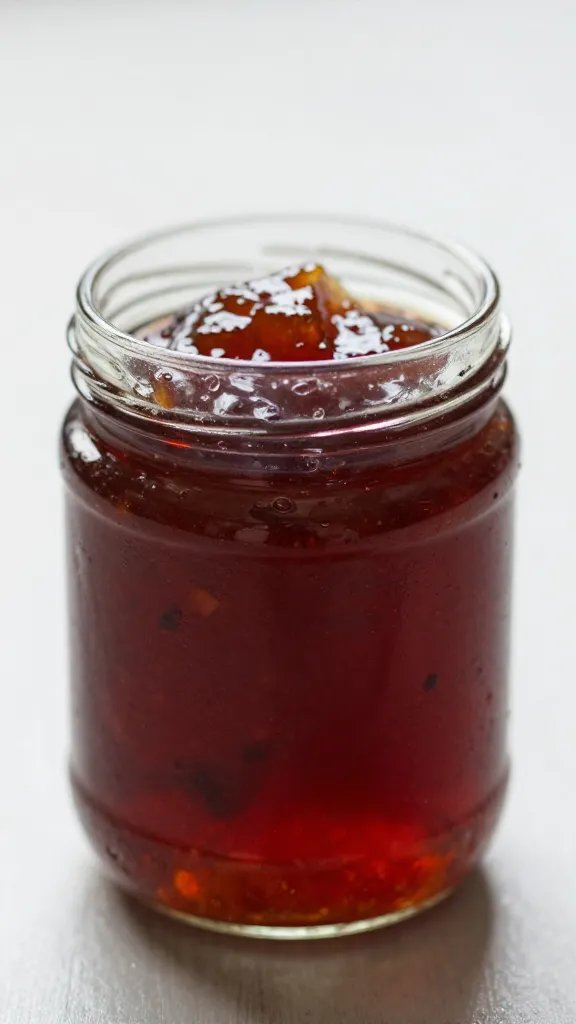 closeup of a single jar of jam with natural light