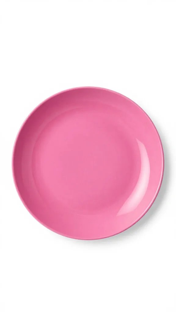 Single hot pink plate with minimal white edge detail