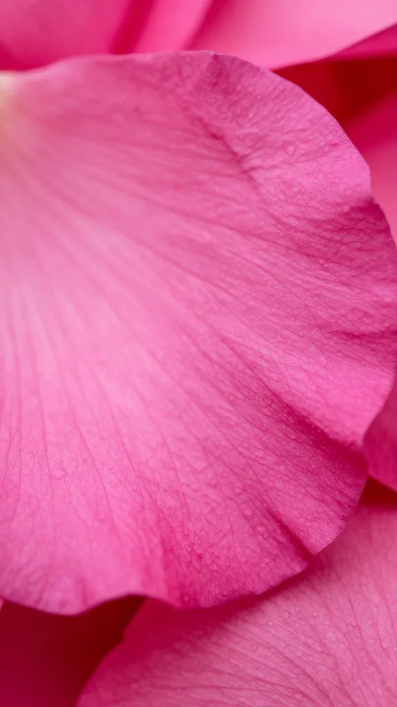 Closeup of hot pink floral centerpiece petal texture