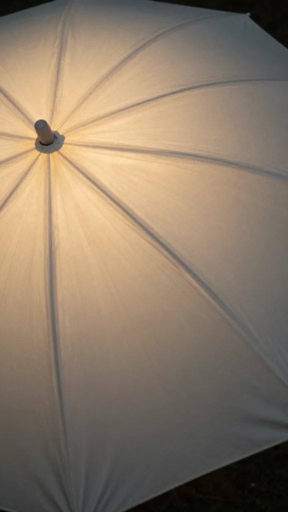 closeup of a shaded parasol casting soft light on a book club notebook