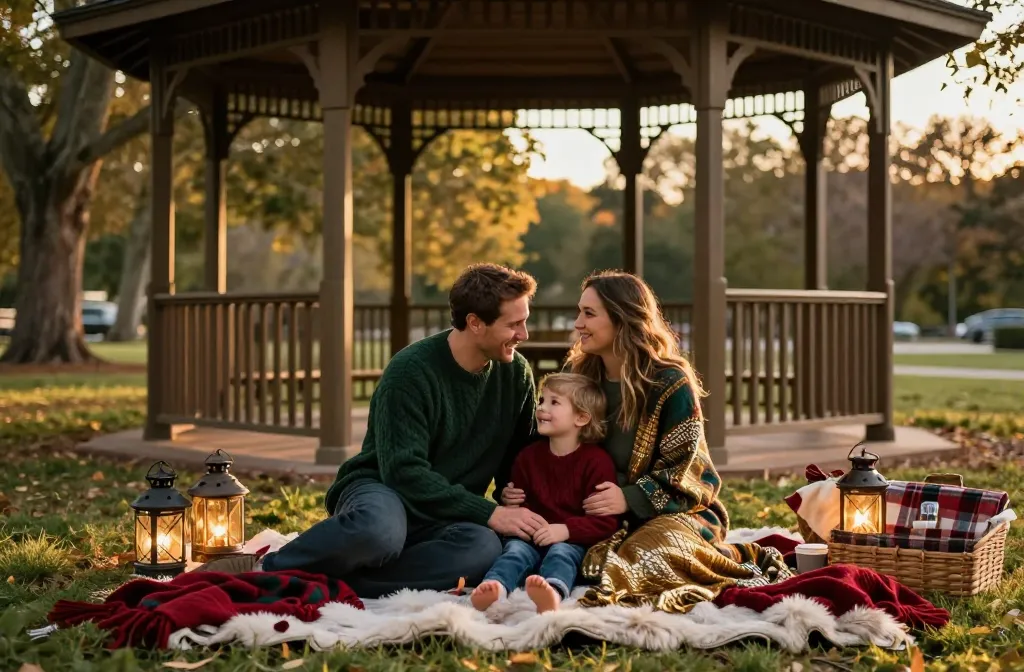 The Christmas Picnic Photoshoot: How to Create a Festive Outdoor Portrait Setup