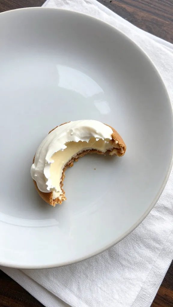Closeup of dessert plate with shared bite near a picnic napkin