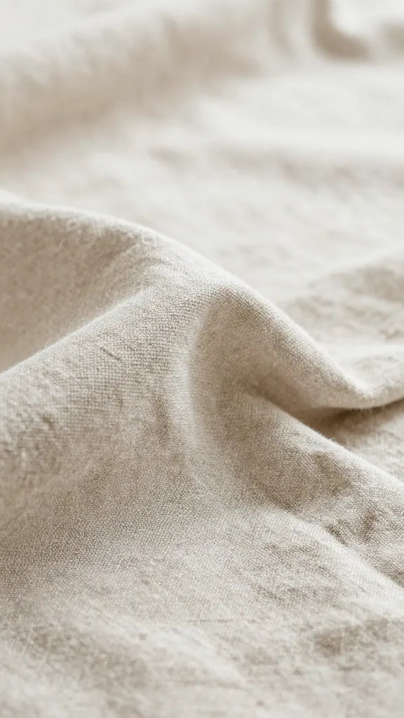 closeup of a single linen picnic blanket corner, soft background blur
